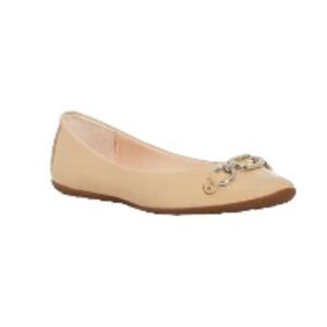 Kate Spade Pauly Powder Chain Ballet Flat Tan 7M NWT